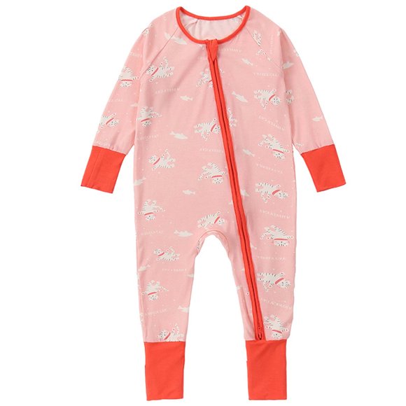 Birdeem Children's Long Sleeve Jumpsuit, Printed Crawling Clothes, Foot Hugging Design
