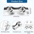 thumbnail image 2 of 14PCS 2-Post Wire Rope Clamp M2 1/16inch Cable Wire Clamp Double Bolt Wire Rope Clips for 1/16 Inch/ 1.5mm Wire Rope, 2 of 7