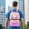 thumbnail image 3 of KUIFORTI Cute Pink Axolotl Girls Kids Backpack Large Capacity with Multiple Organizer Pockets for Elementary Middle Students Back to School Gifts for Kids, 3 of 7