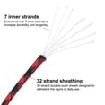 thumbnail image 3 of Uxcell Paracord Rope 330lb, 4mm 7 Strands Lanyard Spool Cord for Tent Camping, Hammock,  Red and Black Checkered,98ft, 3 of 6