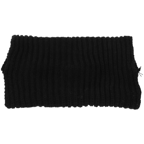 TEHAUX Black Winter Scarf Thick Knitted Warm Neck Scarf Soft Comfortable for Cold Weather