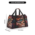 thumbnail image 3 of Fotbe Flower Crown Cat Bolsa de Viaje con Estampado, Bolsa de Fin de Semana para Mujer con Compartimento para Zapatos, Bolsa de Gimnasio con Bolsillo Húmedo, 3 of 7
