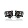 thumbnail image 1 of Headlight Assembly - Compatible/Replacement for '18-21 Toyota Tundra SR/SR5 - Halogen Without LED Daytime Running Light, Black Interior Bezel - Pair Set - 811100C130, 811500C130, 1 of 2
