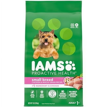 Iams Small & Toy Breed Adult Dry Dog Food For Small Dogs With Real Chicken, 7 Lb. Bag