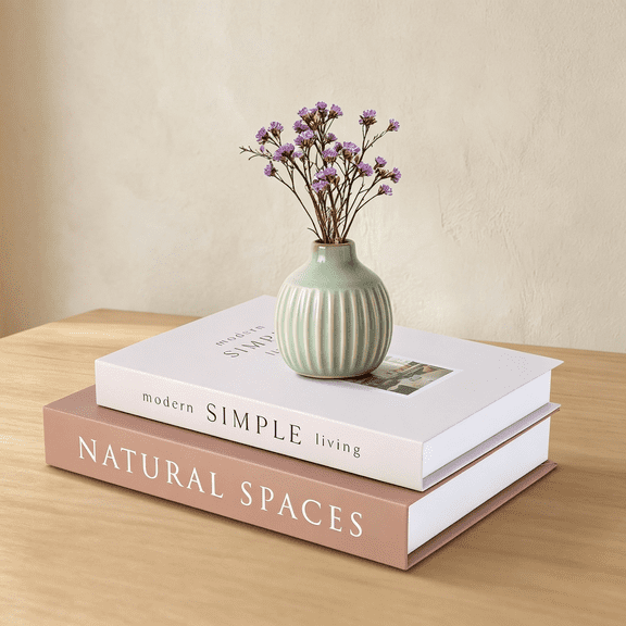 LQSEO Decorative Books for Home Decor with Hidden Storage,Faux Book Box Set of 2 for Coffee Table&Shelves,Neutral Book Decor Aesthetic for Living Room Styling