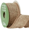 thumbnail image 3 of (3 pack) Offray Ribbon, Natural 1 1/2 inch Wired Linen-Look Ribbon, 12 feet, 3 of 8
