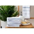 thumbnail image 3 of Sticky Toffee Washcloths Set 100% Cotton, White Soft and Absorbent Terry Towels, Modern Stripe, Reusable Fingertip Towels, Quick Drying, 13 in x 13 in, 4 Pack, Navy, 3 of 7