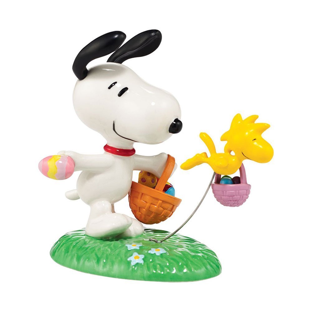 Peanuts Snoopy the Easter Beagle Figurine (with Woodstock Easter Eggs