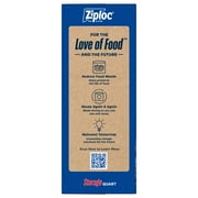Ziploc® Quart Storage Bags, Stay Open Design, Easy to Fill, 48 Count