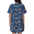 thumbnail image 6 of Goofa French Bulldog Dog In Beret for Womens Cotton 2 Piece Pajamas Set Classic Short Sleeve Pjs Set Soft Button Down Sleepwear Loungewear-Large, 6 of 7