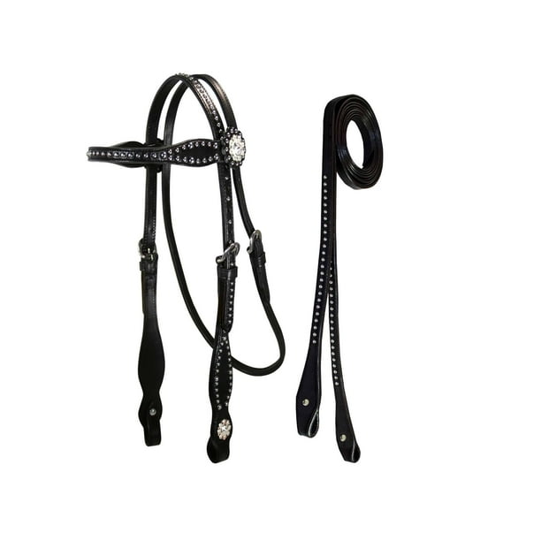 Tahoe Tack Starry Night Show Studded Western Browband Headstall