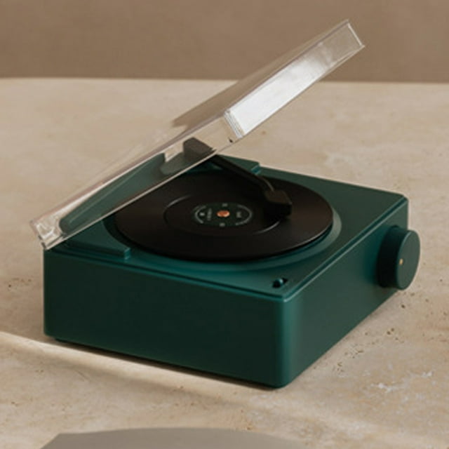 Haut-parleur Lecteur de Disques avec 10 Niveaux de Réglage du Volume, Qualité Sonore HiFi, Lecture de Musique, 12 Heures de Lecture pour Chambre, Décoration Intérieure