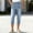 Light Blue, variant on RYDCOT Capri Jeans for Women Stretchy Pull on Jeggings for Women Imitation Denim Jean Capris Pants Capri Leggings with Pockets White
