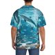 thumbnail image 3 of Balery Underwater Dolphin Scene Camisa Casual de Manga Corta con Botones para Hombre, Texturizada, Estilo Cubano, para Playa, Verano-Medium, 3 of 5