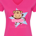 thumbnail image 4 of Inktastic Monkey Love Tutu Dance Women's V-Neck T-Shirt, 4 of 5