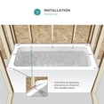 thumbnail image 3 of Fine Fixtures Acrylic, Fiberglass Alcove Soaking Bathtub with Integral Apron Front in Glossy White - Left Hand Drain, 60" x 30", 3 of 14