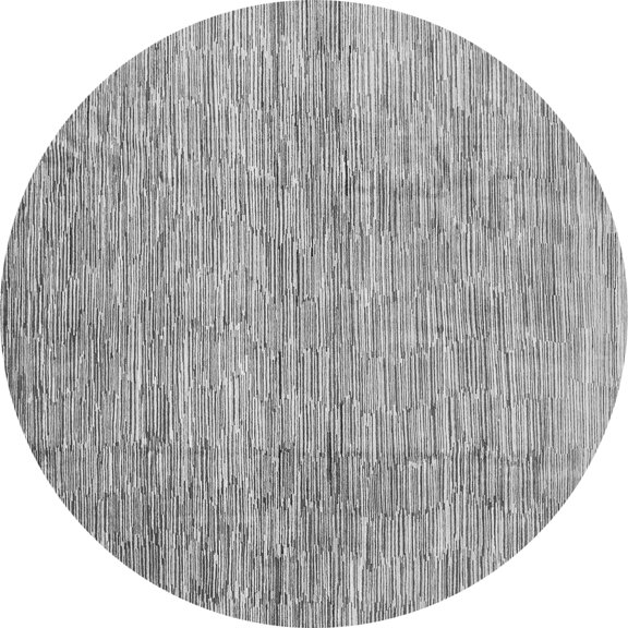 Ahgly Company Indoor Round Abstract Gray Contemporary Area Rugs, 4' Round