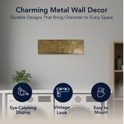 American Art Decor Sorting Out Life One Load At A Time Antique Brass Metal Sign - Rustic Farmhouse Laundry Room Wall Decor, Embossed Metal Wall Art Plaque for Laundry Room, Housewarming Gift