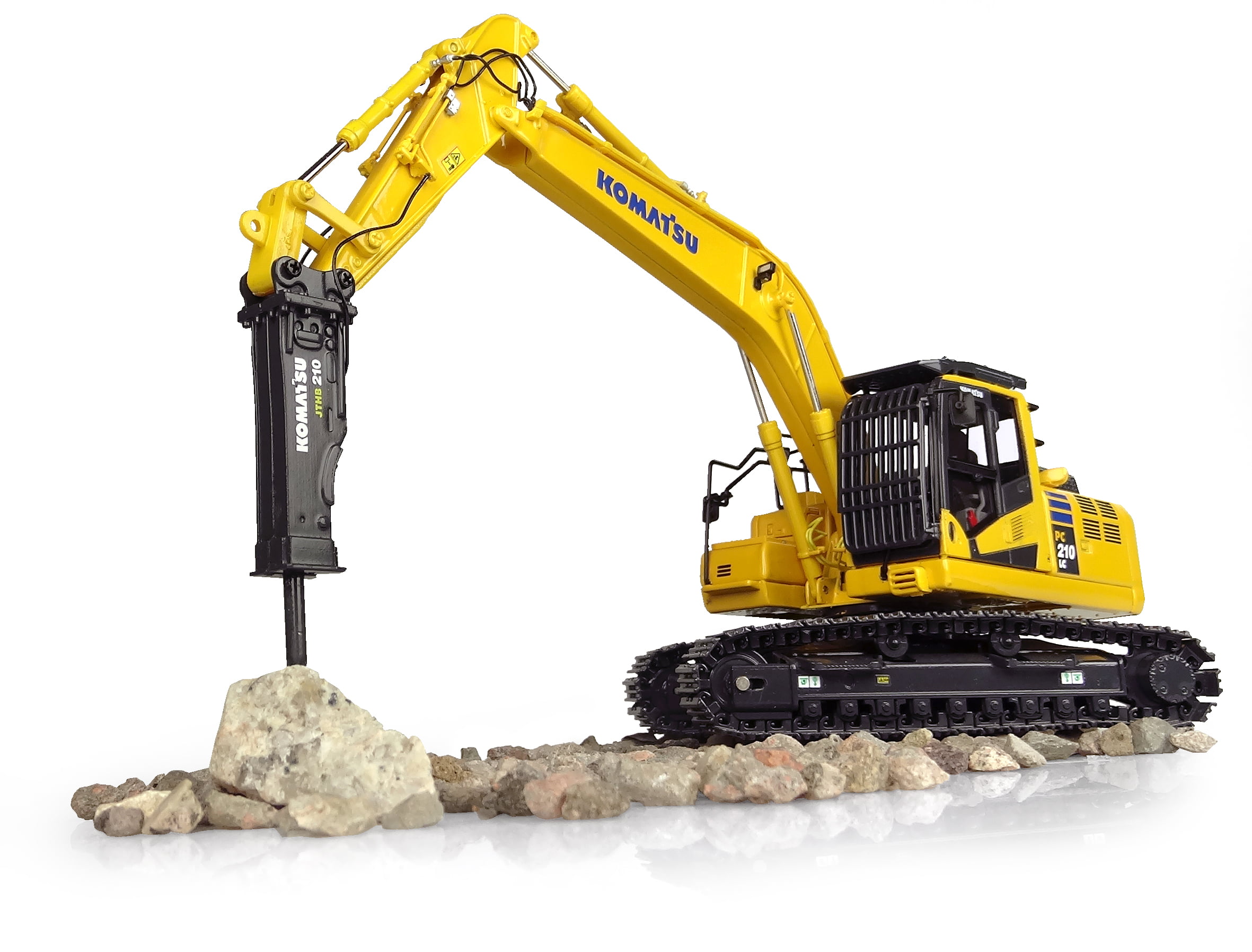 Komatsu PC210LC-11 With Hammer Drill Universal Hobbies 1:50 Scale Metal UH8140