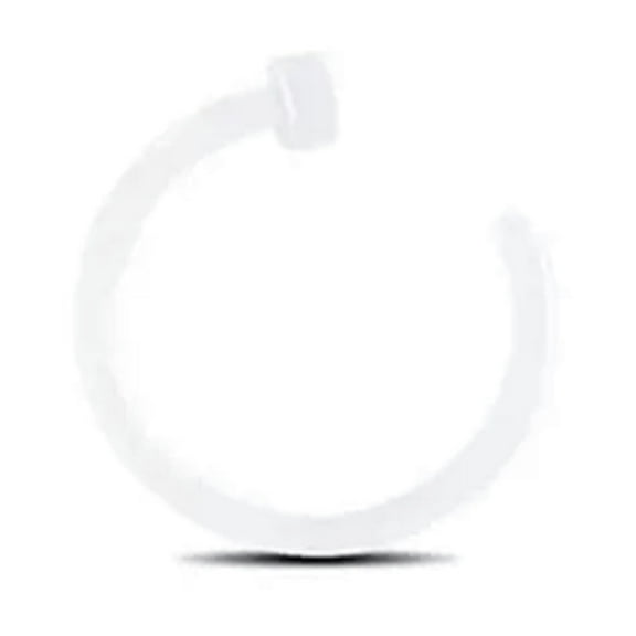 K-KED 1Pc Women Men Body Delicate Jewelry Fake Septum Clip On Non Piercing Acrylic Nose Ring -White