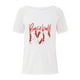 thumbnail image 3 of Blusa con estampado de cuello Rounk informal para mujer con estilo, camiseta de manga corta ahuecada, Tops de verano OAVQHLG3B Store  lin121212, 3 of 4
