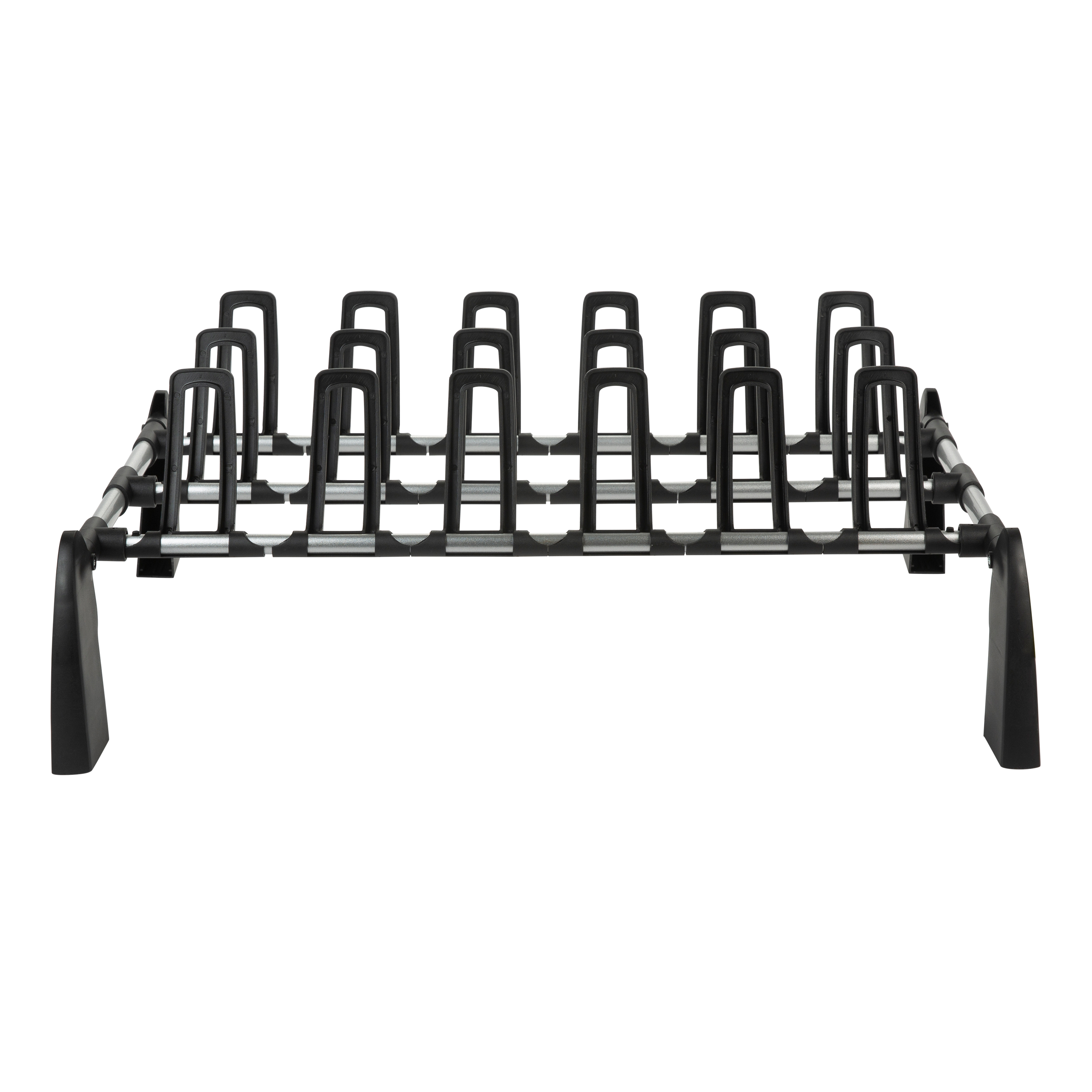 Organize It All Floor Shoe Rack, 9 Pair of Shoes, Black