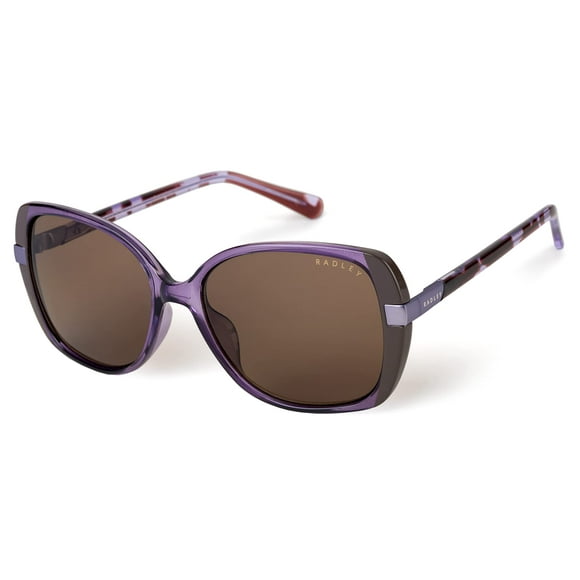 RADLEY London MORWENNA Womens 70's Style Oversized Butterfly Sunglasses, 57 mm, Gloss Crystal Purple