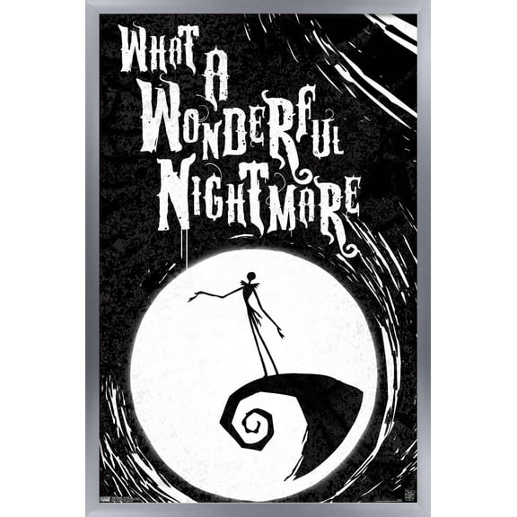 24X36 Disney The Nightmare Before Christmas - Wonderful Wall Poster, 24" x 36", Framed