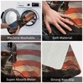 thumbnail image 4 of Fotbe Extra Durable Door Mat - Dirt Trapping Outdoor Welcome Mats - Non-Slip Outdoor Door Mats - Low Profile Front Door Mat - Indoor (16" x 24", Cyberpunk Skull American Flag ), 4 of 8