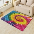 thumbnail image 2 of Washable Rugs 5x7 Tie Dye Rug & Home Decor - Living Room Rug, Colorful Ombre Rugs for Bedroom, Non Slip Soft Low Pile Large Indoor Area Rug, Multicolor Psychedelic Carpet & Room Decorations X-&210, 2 of 7