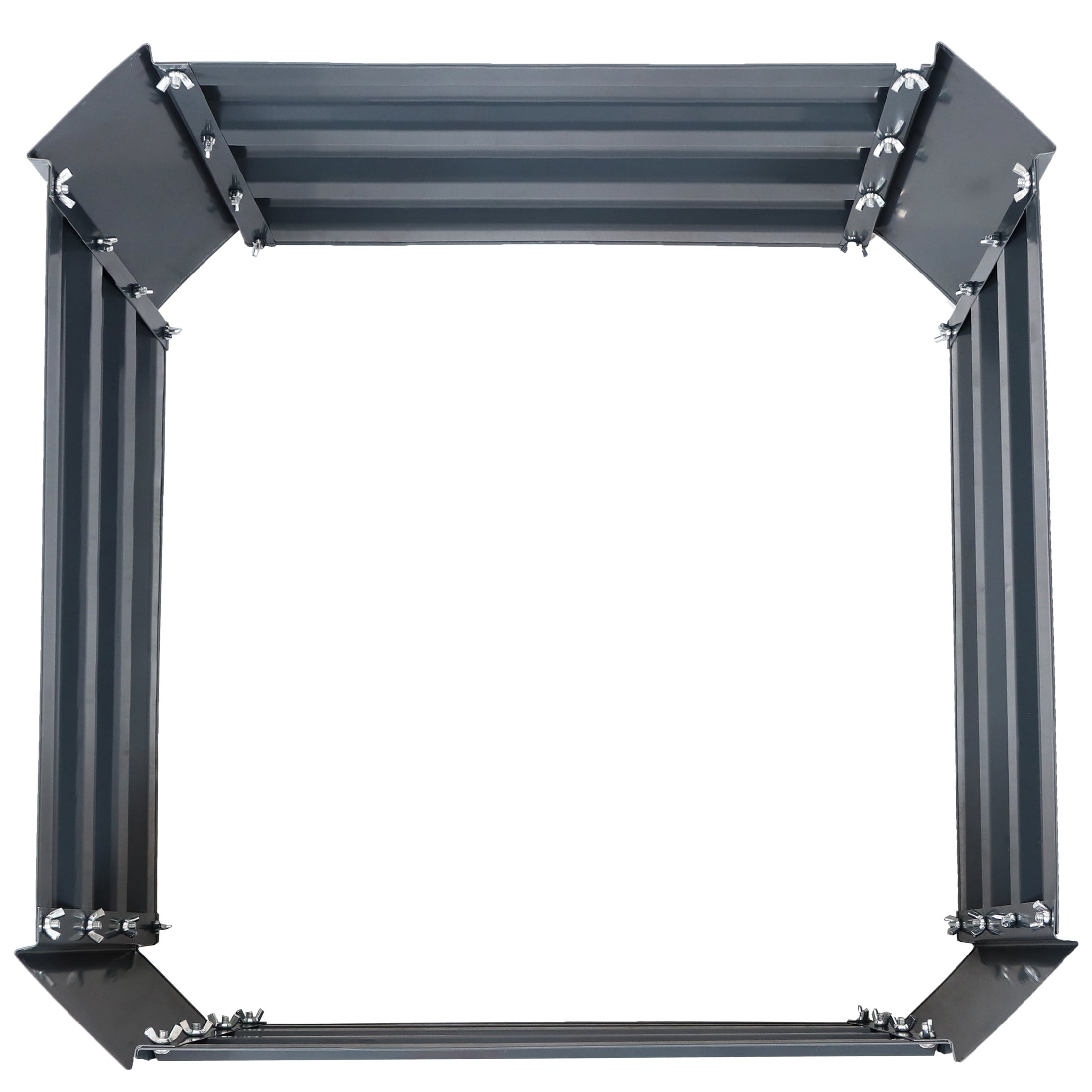Sunnydaze 24" x 24" x 11.75" Square Dark Gray Galvanized Steel Raised Garden Bed