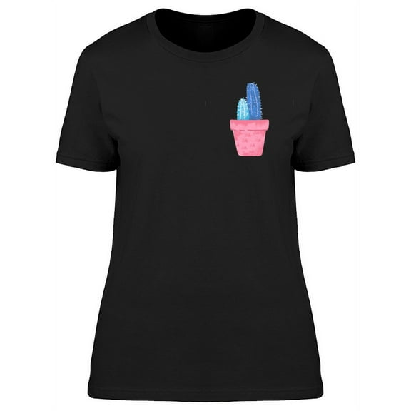 Blue Cactus On Pink Pot Tee Women's -Image by Shutterstock