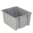 thumbnail image 2 of Global Industrial 5249827 Plastic Stack & Nest Storage Container No Lid - 23.5 x 19.5 x 10 in. - Gray, 2 of 3