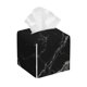 thumbnail image 1 of Balery Black Marble Texture Abstract Porta Pañuelos de Cuero con Estampado – Funda Moderna Cuadrada para Caja de Pañuelos, Dispensador 5x5x5'', 1 of 7