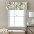 thumbnail image 3 of Vintage Magnolia Valance Curtain White Blooming Floral Watercolor Green Window Valances Rod Pocket Short Curtains Window Treatments for Kitchen Bedroom Bathroom Laundry 60" x 14", 3 of 9