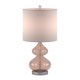 thumbnail image 4 of Lámpara de mesa Ergode de cristal curvado con base rosa y pantalla blanca x2, 4 of 6