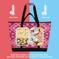 thumbnail image 6 of Large Hand-held Ice Pack Picnic Bag Insulation and Refrigeration Suitable for Shopping Picnics and Camping Beautiful Pink Pattern, 6 of 8