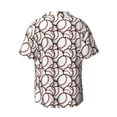 thumbnail image 2 of Xecao offers the Cute Baseball for Men's Casual Short-sleeved Shirt, a button-up collared shirt with a pocket, perfect for beach vacations and yacht travel in the XX-Large size., 2 of 7