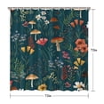 thumbnail image 5 of Colorful Mushroom Flower Dark Green Pattern Shower Curtain 72"x72" ,Bathroom Decorative Shower Curtains Set with 12 Hooks,Modern Waterproof Washable Shower Curtain, 5 of 6