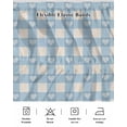 thumbnail image 5 of Blue Plaid Wrap Around Bed Skirts for Queen Bed 18" Drop,Bed Skirt with Adjustable Elastic Belt Dust Ruffle Bed Valance for Bedroom Hotel Country Cute Love Pastoral Heart Lattice Bed Frame Cover, 5 of 7
