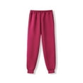thumbnail image 2 of Lenpel Women's Plus Size Pajama Pants Casual Elastic Waist Tapered Soft Comfy Lounge Pants Thick Warm Pj Bottoms with Pockets(Hot Pink,Large), 2 of 3
