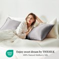 thumbnail image 6 of THXSILK Silk Body Pillowcase, 20"x54", Long Side Hidden Zipper, 100% Mulberry Silk Pillowcase for Hair and Skin, Breathable & Soft for Pregnant & Family, Gray, 6 of 8