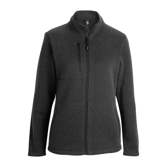 EDWARDS WOMENS SWEATER KNIT JACKET, STEEL HERRINGBONE, 2XL