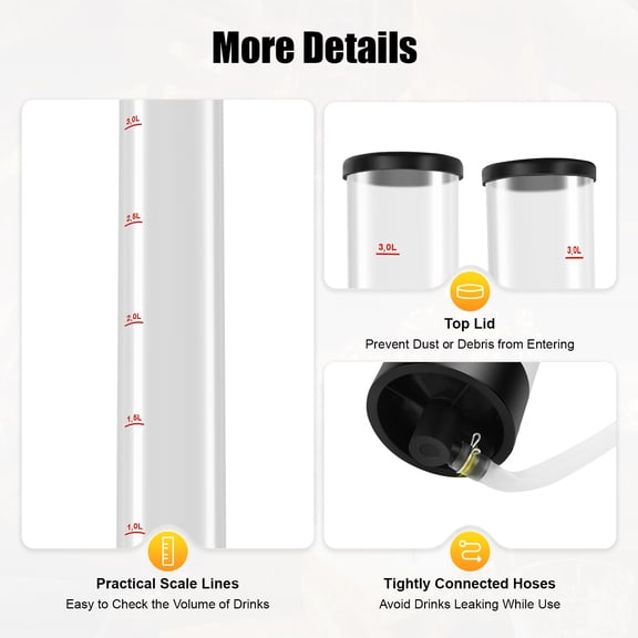 6L Dual Tank Backpack Beer Dispenser - Portable Double Shotgun Drink Dispenser w/Pump