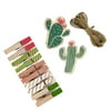 Hello Hobby Clothespin Set Green Cactus, 13 Pieces