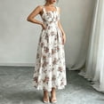 thumbnail image 5 of WRKEKC Summer Dresses for Women Printed Sleeveless a Line Pleated Square Neck Ankle Length Versatile Casual Wear, 5 of 8