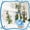 I, variant on Christmas Goose Outfit Christmas Snowflakes Goose Clothes for 23" High Cement or Plastic Goose Elf Blue Costume Porch Garden Costume for Yard Outdoor Patio Xmas Holiday Decor