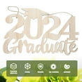 thumbnail image 2 of IBASETOY Khaki Wood Graduation Party Sign Decor for Photo Booth and Wall Hanging, 2 of 8