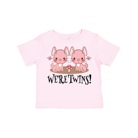 

Inktastic Twin Girls Woodland Rabbits Gift Toddler Toddler Girl T-Shirt