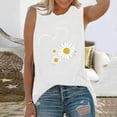 thumbnail image 2 of YUNAFFT Clearance Womens Tank Tops Summer Tank Tops For Women Summer Thin Daisy Sunflower Print Short Sleeve Sleeveless Vest Casual Loose Pullover Tunic Tees Discount, 2 of 6